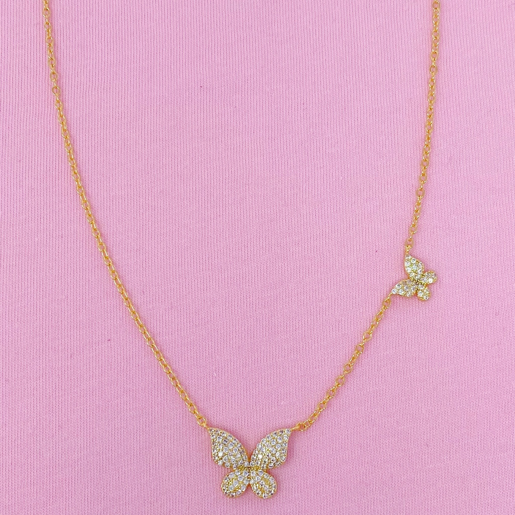 Double Shine Butterfly Necklace - Addy Avenue