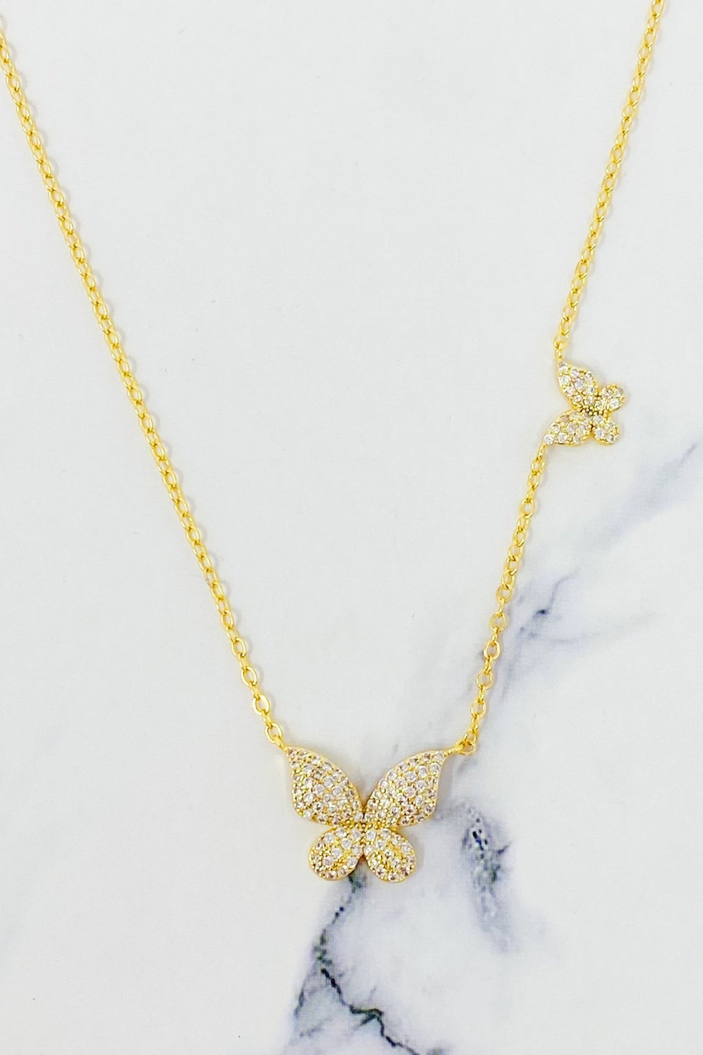 Double Shine Butterfly Necklace - Addy Avenue
