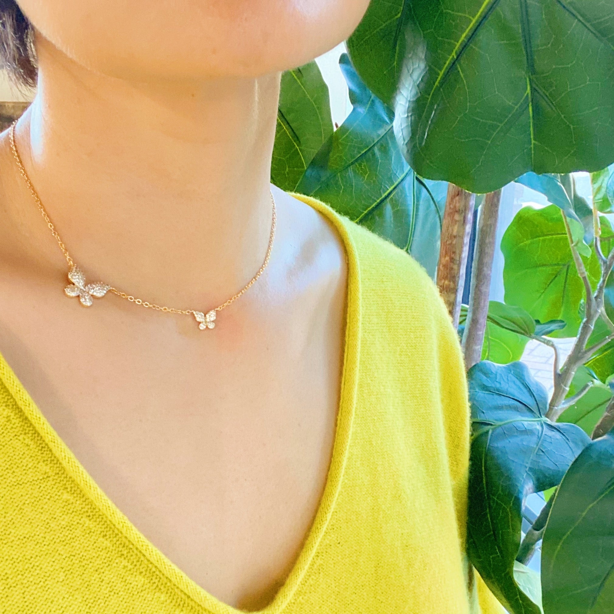 Double Shine Butterfly Necklace - Addy Avenue