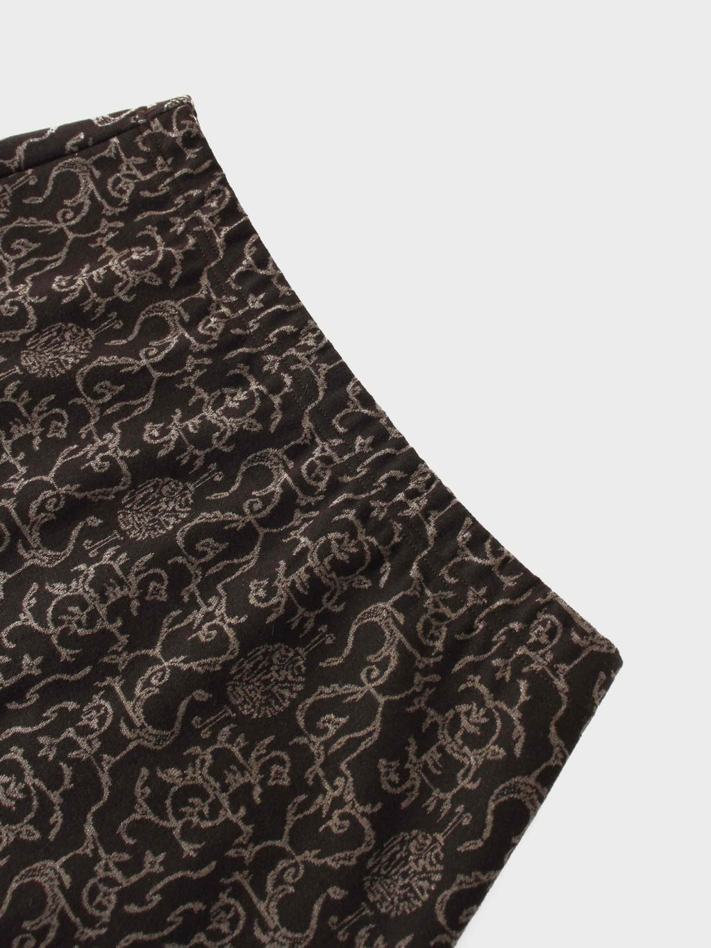 Elastic Waist Maxi Skirt - Brown Vines - Addy Avenue