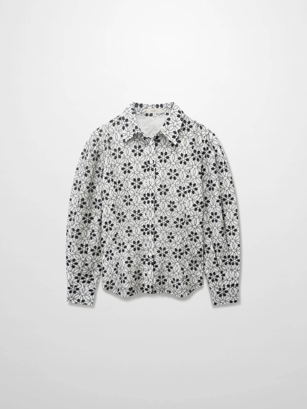 Embroidered Puff Sleeve Blouse - Floral - Addy Avenue