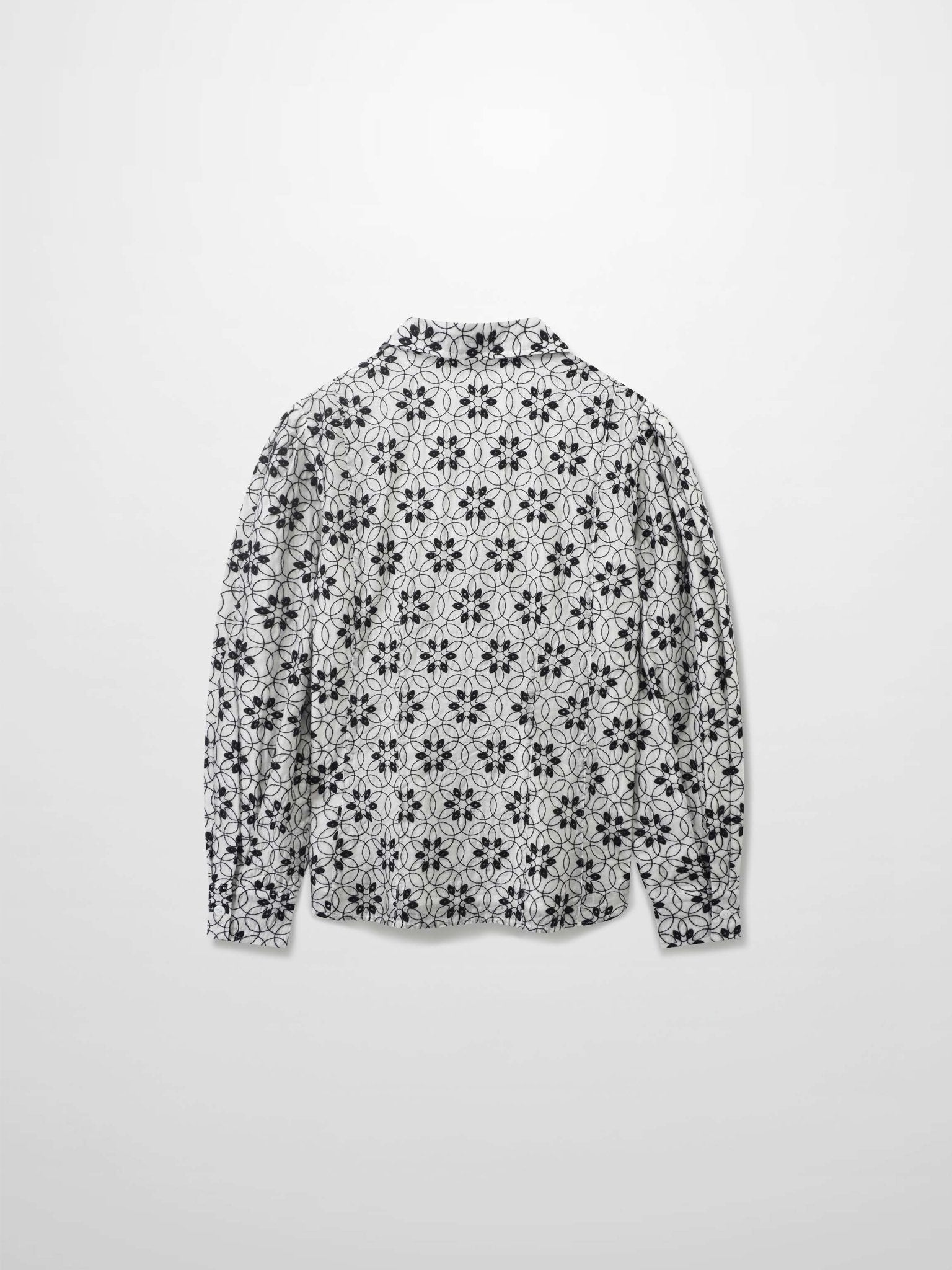 Embroidered Puff Sleeve Blouse - Floral - Addy Avenue