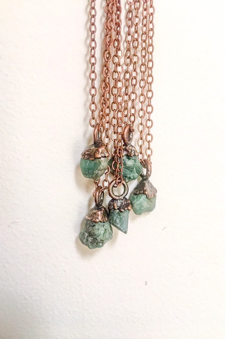 Emerald Pendant - Boho | Handmade by Blackbird & Sage - Addy Avenue