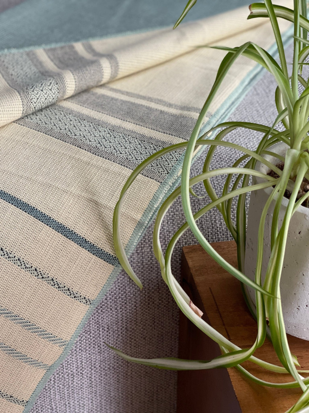 Equinoccio Throw Blanket - Mint / Natural - Addy Avenue