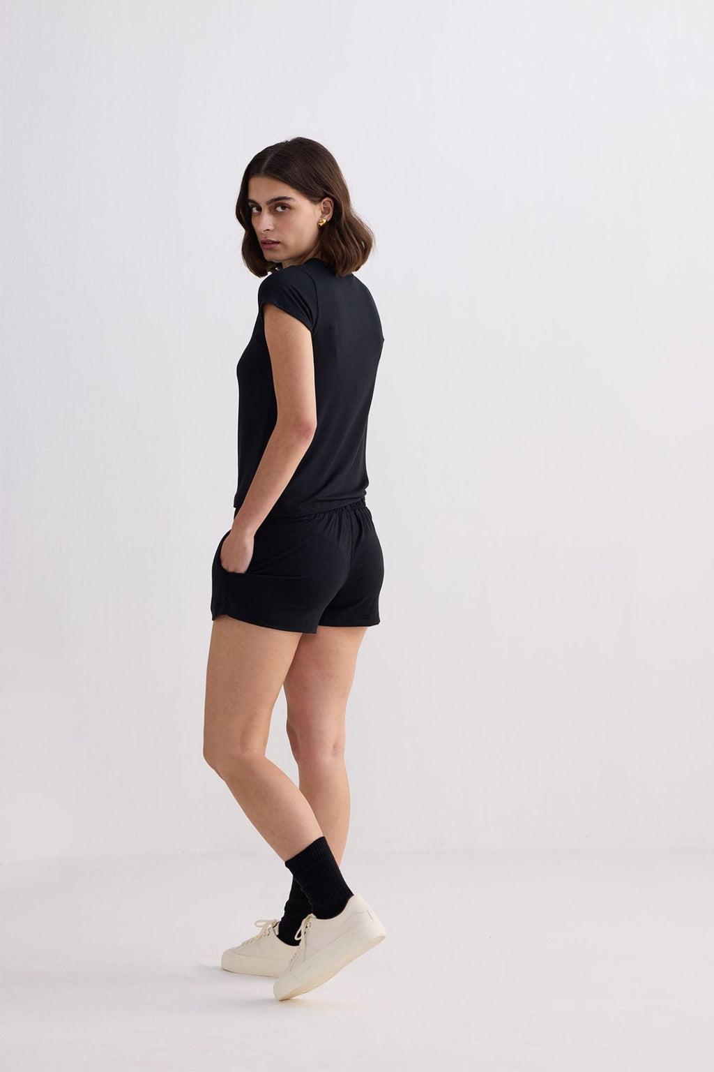 Essential Short Sleeve Tee in Black - Addy Avenue