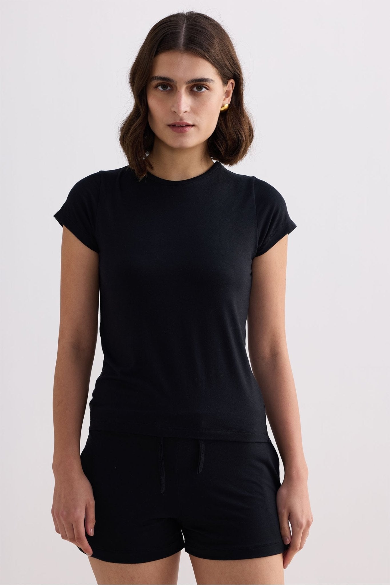 Essential Short Sleeve Tee in Black - Addy Avenue