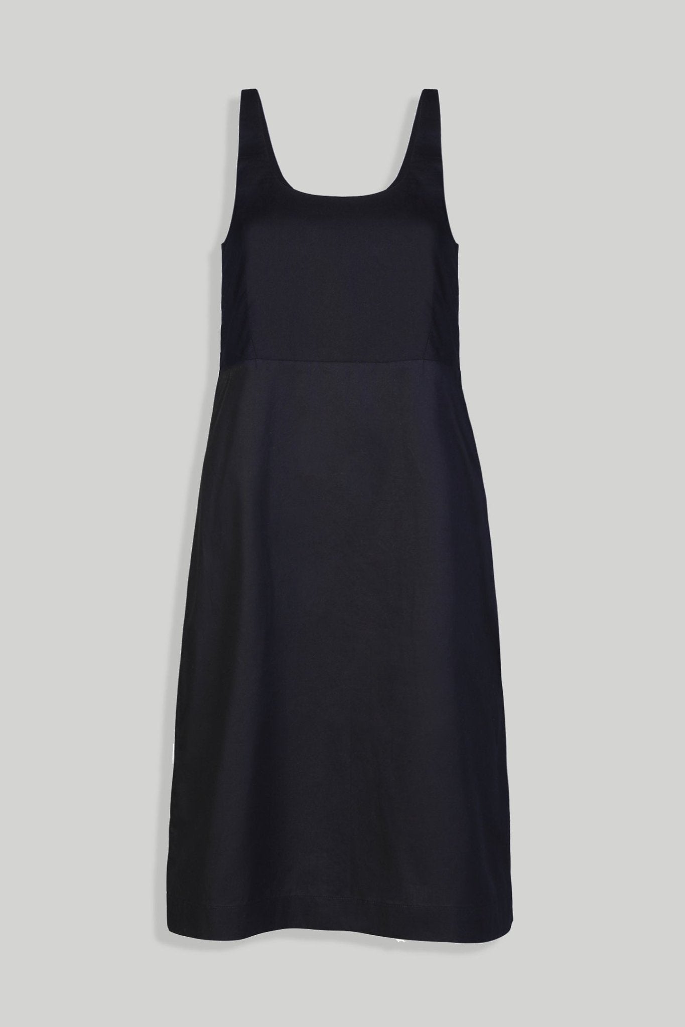 Fitted Knee Length Dress in Black - Addy Avenue