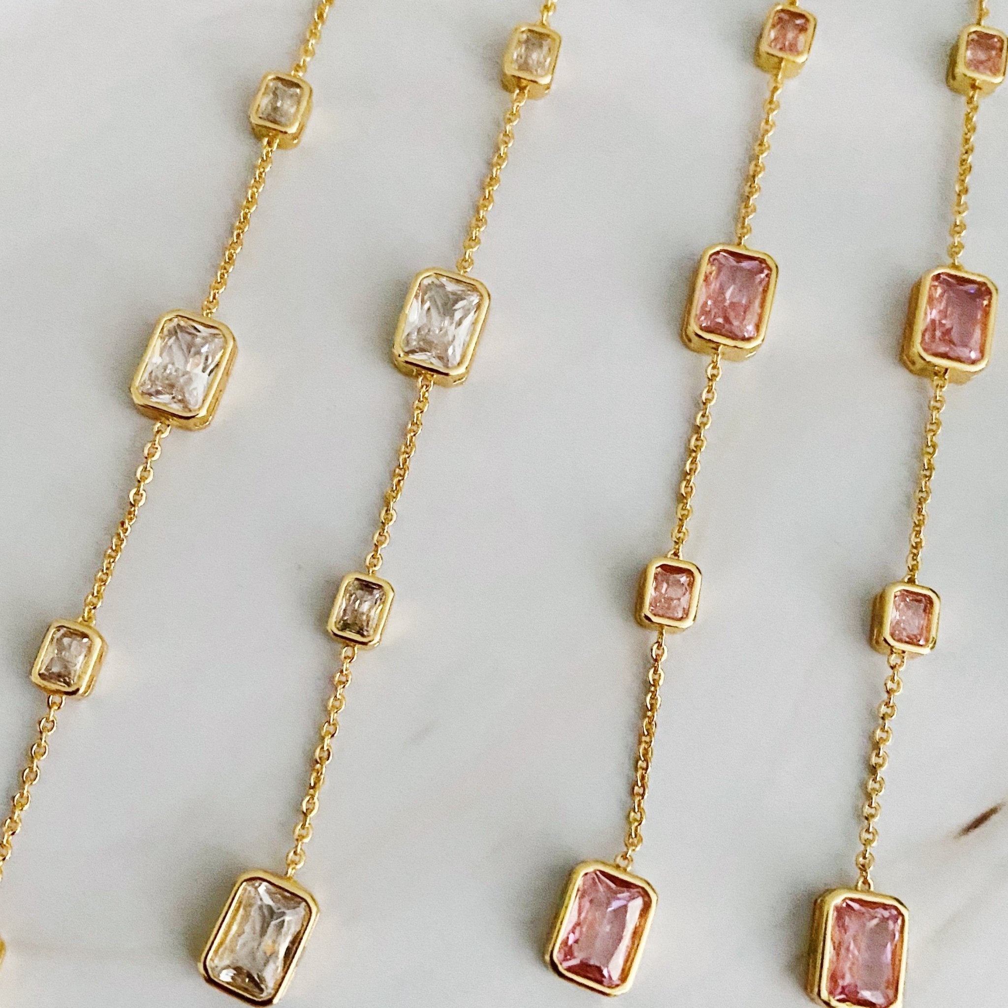 Five Stones Dangle Drop Earrings - Addy Avenue