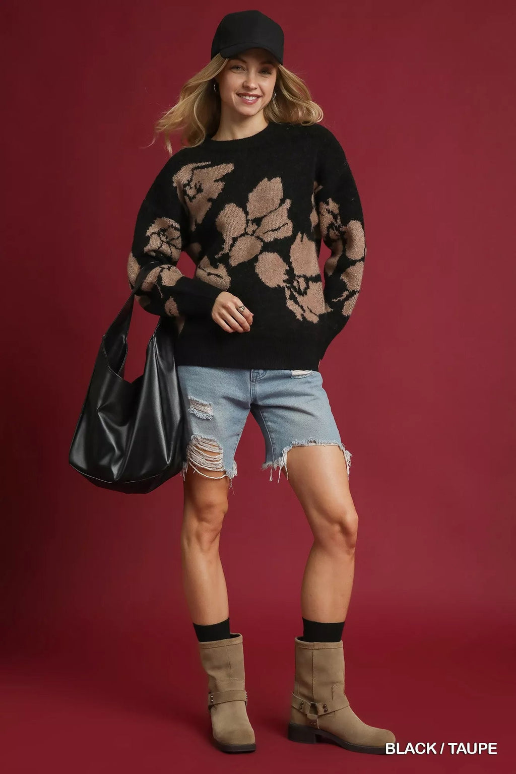 Floral Long Sleeve Sweater - Addy Avenue