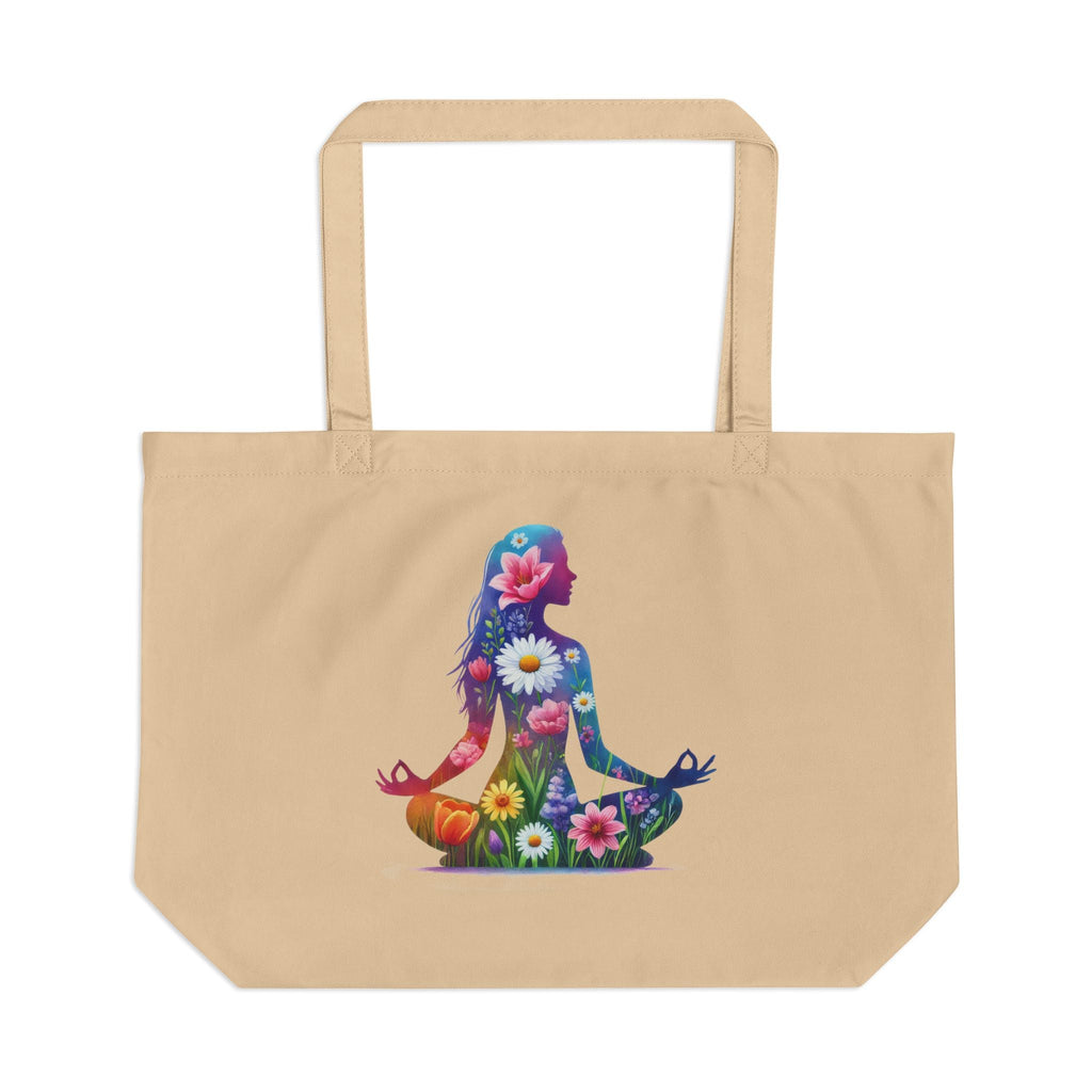 Floral Yoga Silhouette Tote | Eco Canvas Market Bag - Addy Avenue