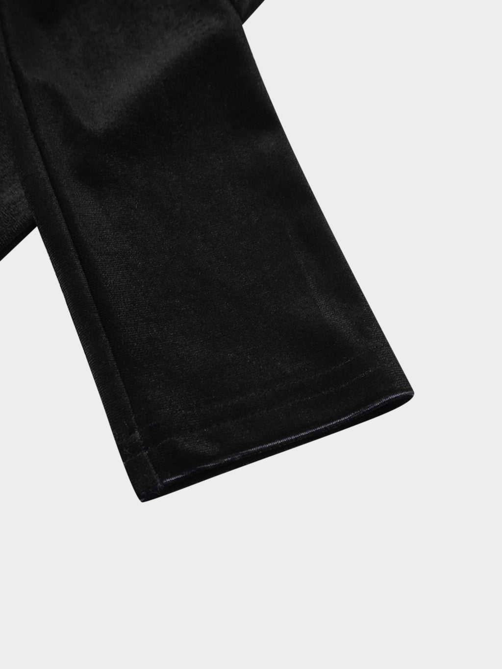 Flower Printed Velour Turtleneck - Black - Addy Avenue