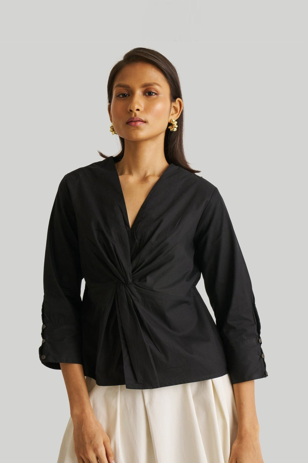 Front Twist Top in Black - Addy Avenue
