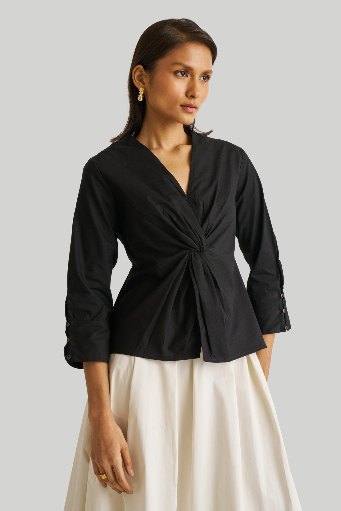 Front Twist Top in Black - Addy Avenue