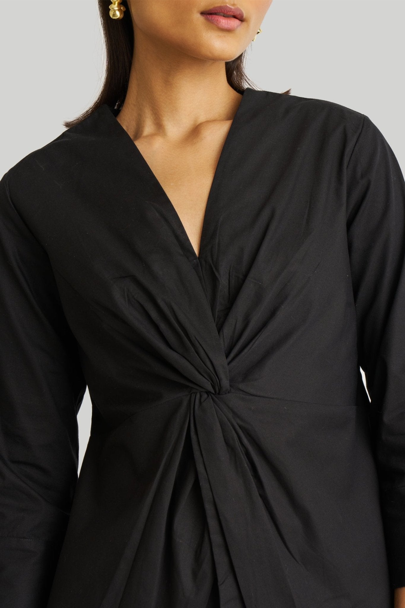 Front Twist Top in Black - Addy Avenue