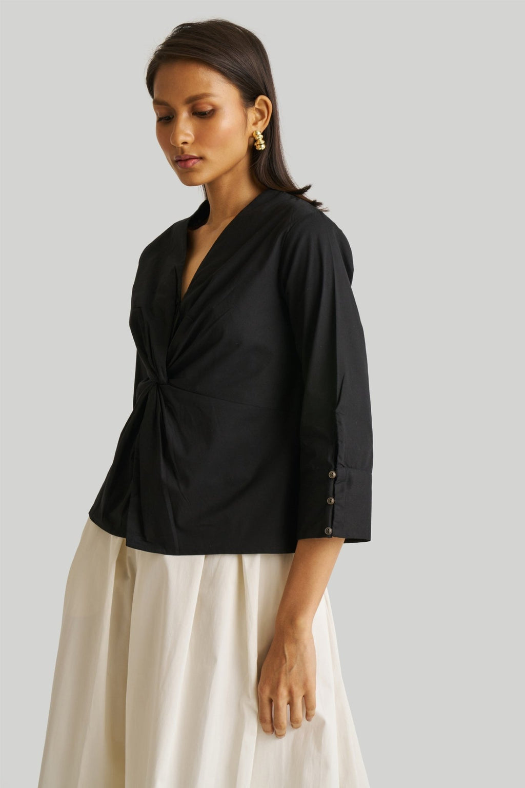 Front Twist Top in Black - Addy Avenue