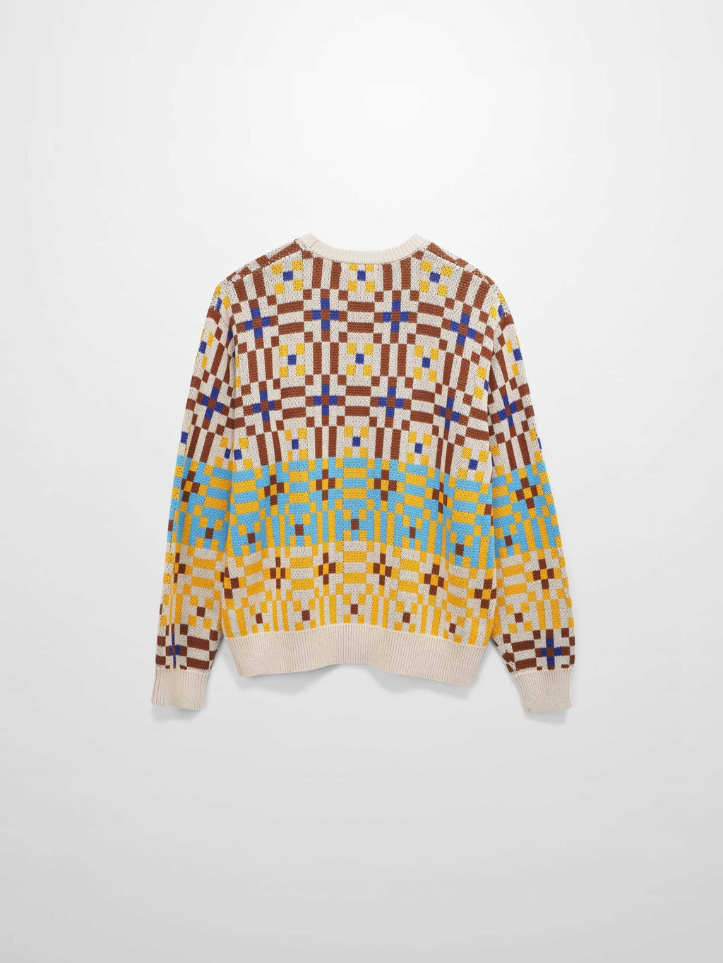 Geometric Design Sweater - Brown - Addy Avenue