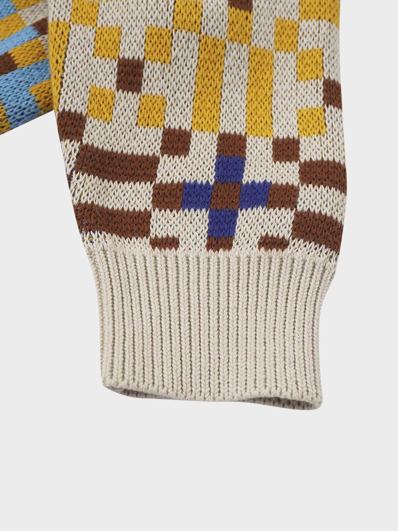 Geometric Design Sweater - Brown - Addy Avenue