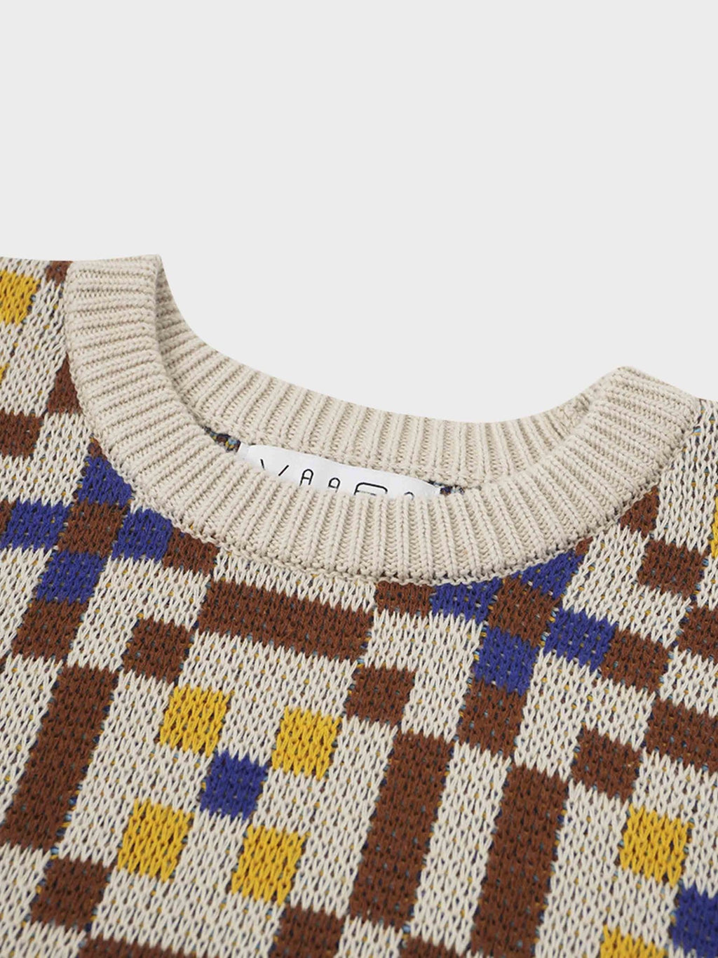 Geometric Design Sweater - Brown - Addy Avenue