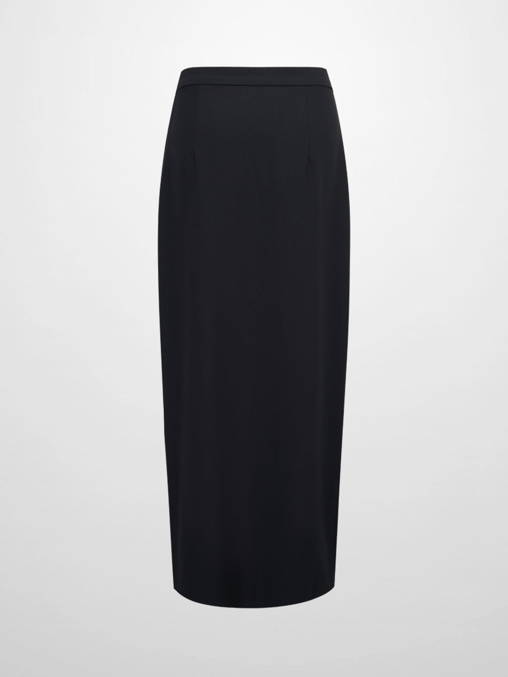 Gold Button Straight Pocket Skirt - Black - Addy Avenue
