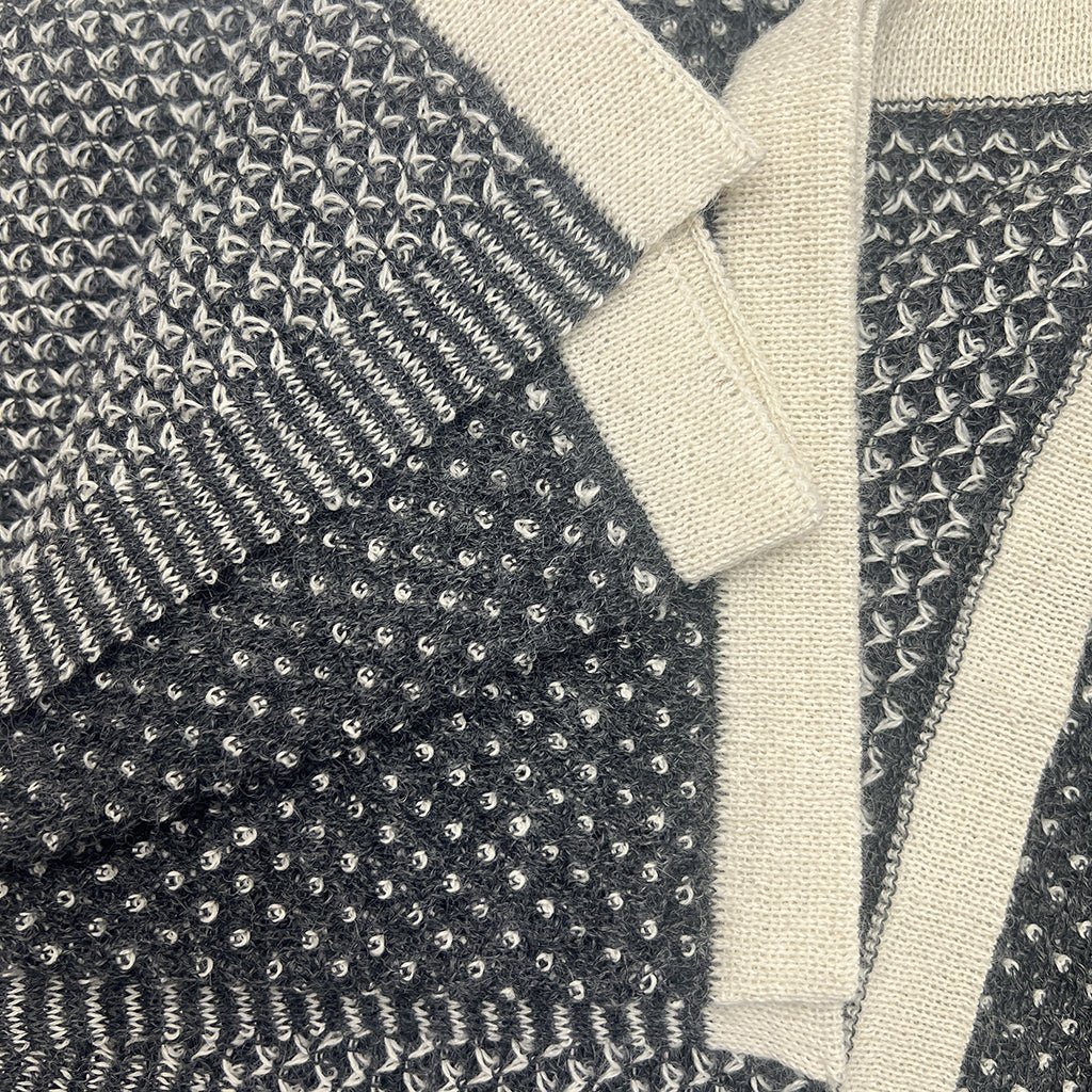 Graphite Dot Reversible Alpaca Throw - Addy Avenue