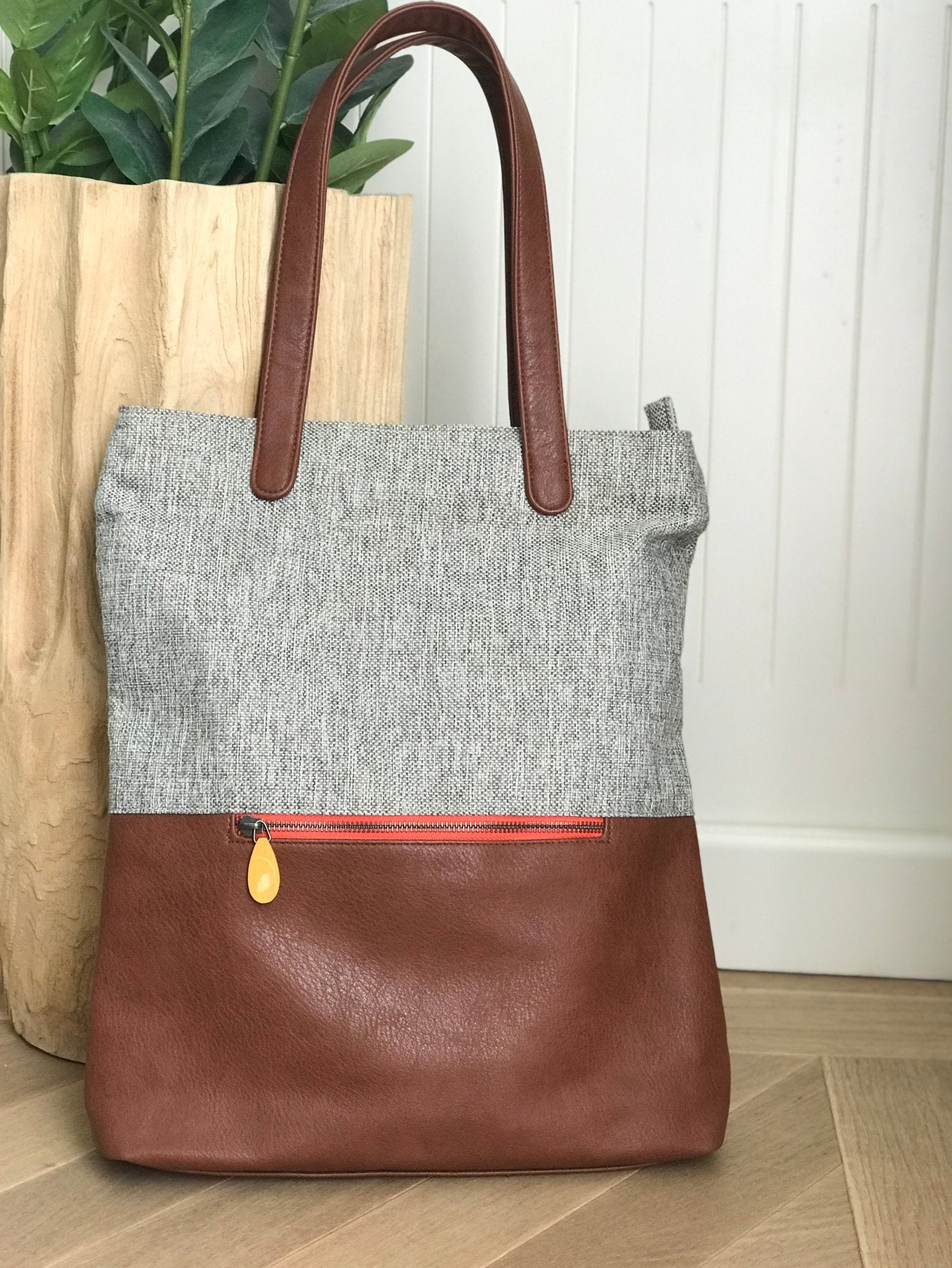 Greenpoint Vegan Backpack Tote with Luggage Sleeve - Addy Avenue