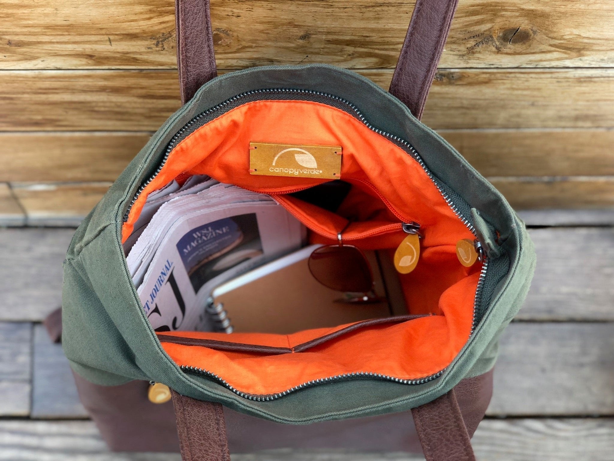 Greenpoint Vegan Backpack Tote with Luggage Sleeve - Addy Avenue