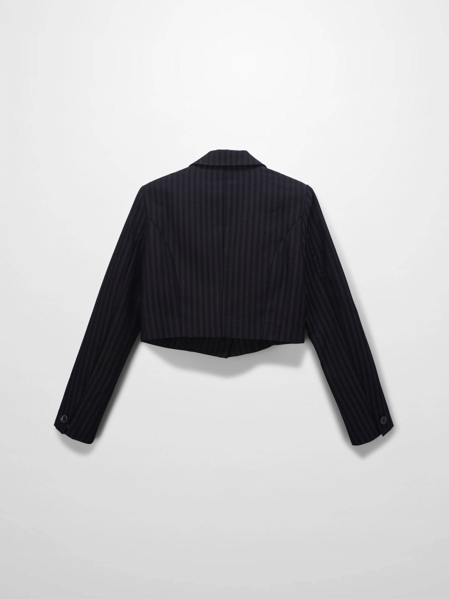 Herringbone Crop Beaded Blazer - Grey/Black - Addy Avenue