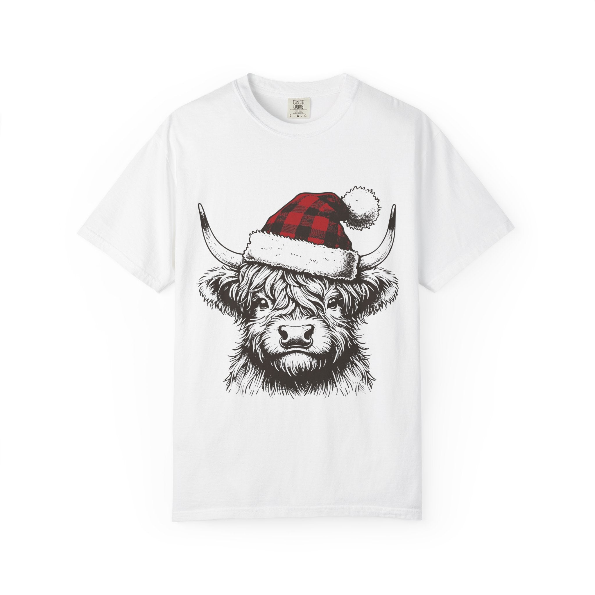Highland Cow Christmas Tee - Festive Farm Animal Shirt for Holidays - Addy Avenue