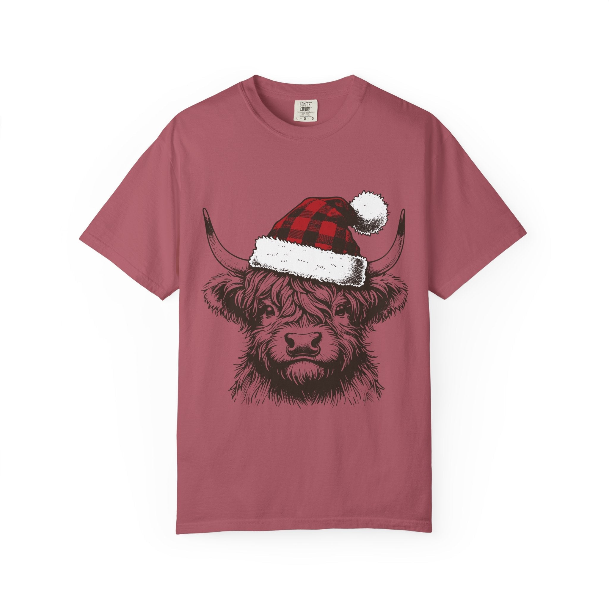 Highland Cow Christmas Tee - Festive Farm Animal Shirt for Holidays - Addy Avenue