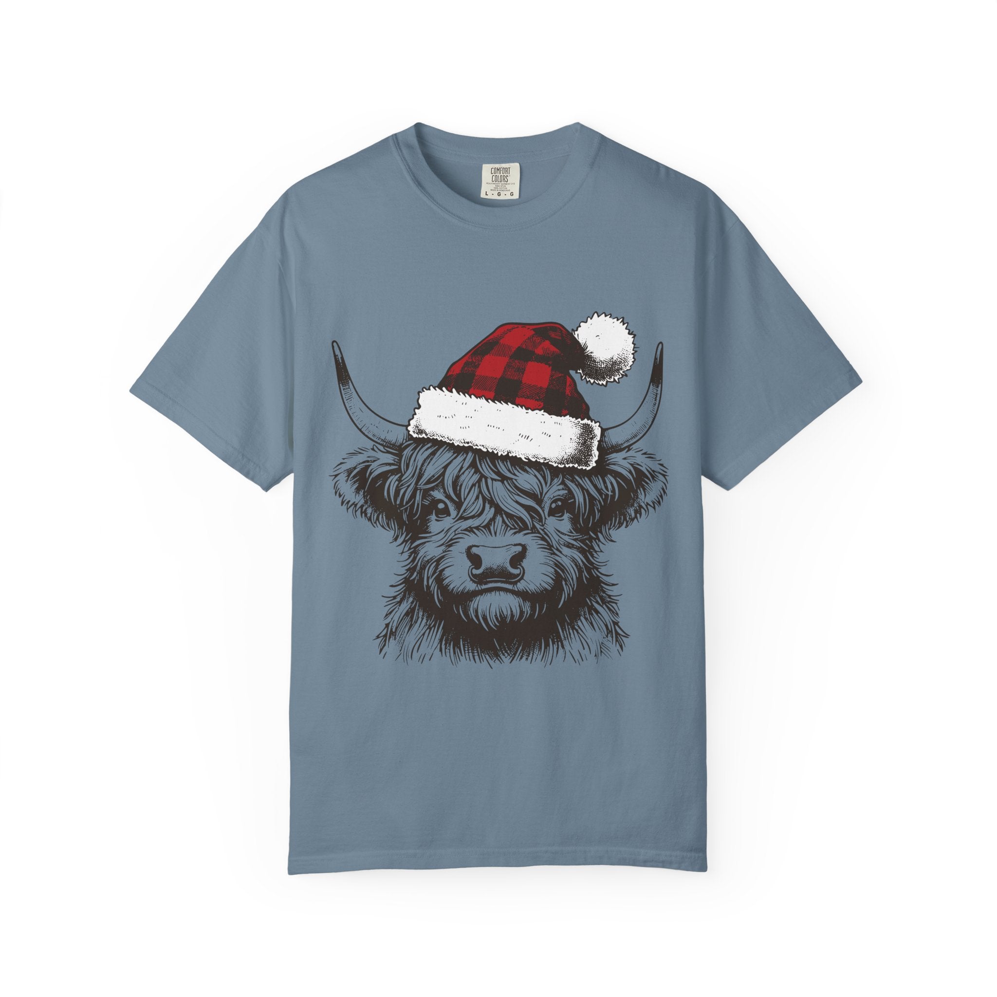 Highland Cow Christmas Tee - Festive Farm Animal Shirt for Holidays - Addy Avenue