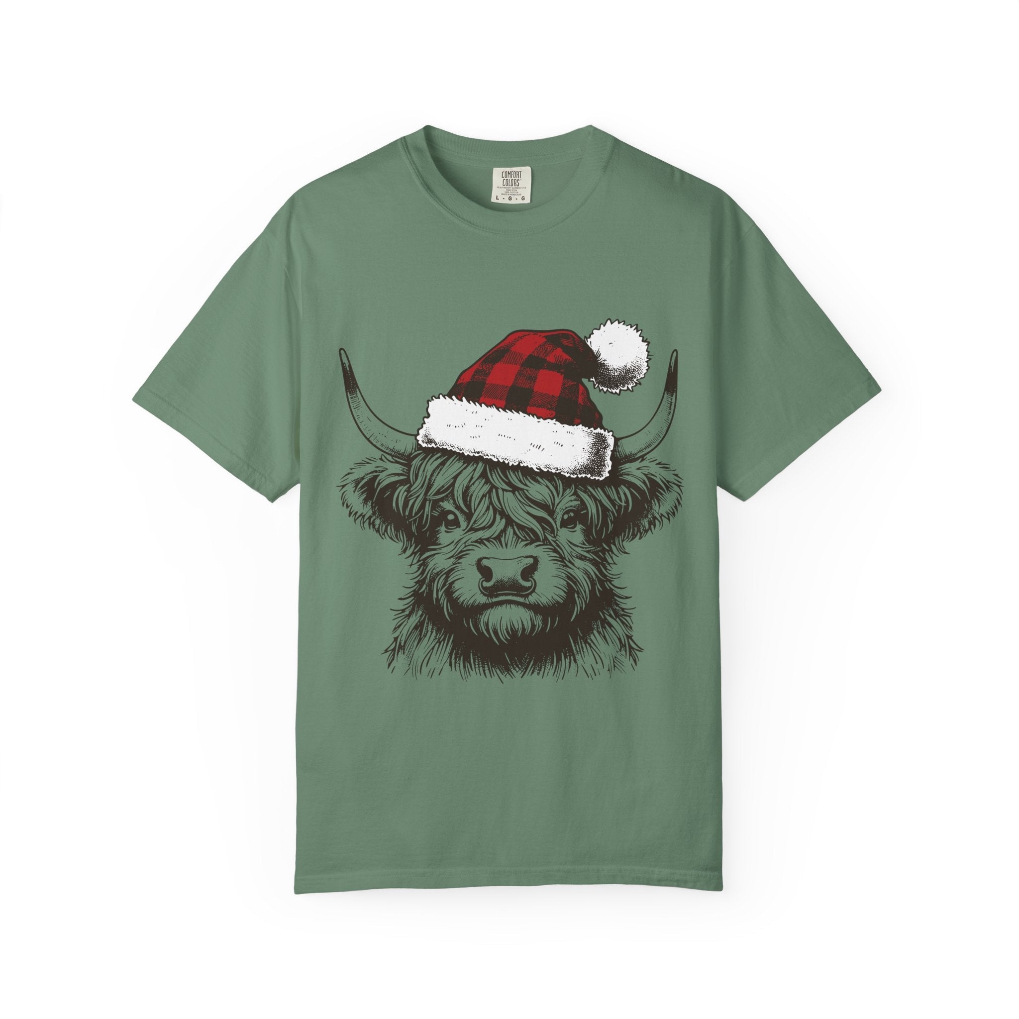 Highland Cow Christmas Tee - Festive Farm Animal Shirt for Holidays - Addy Avenue
