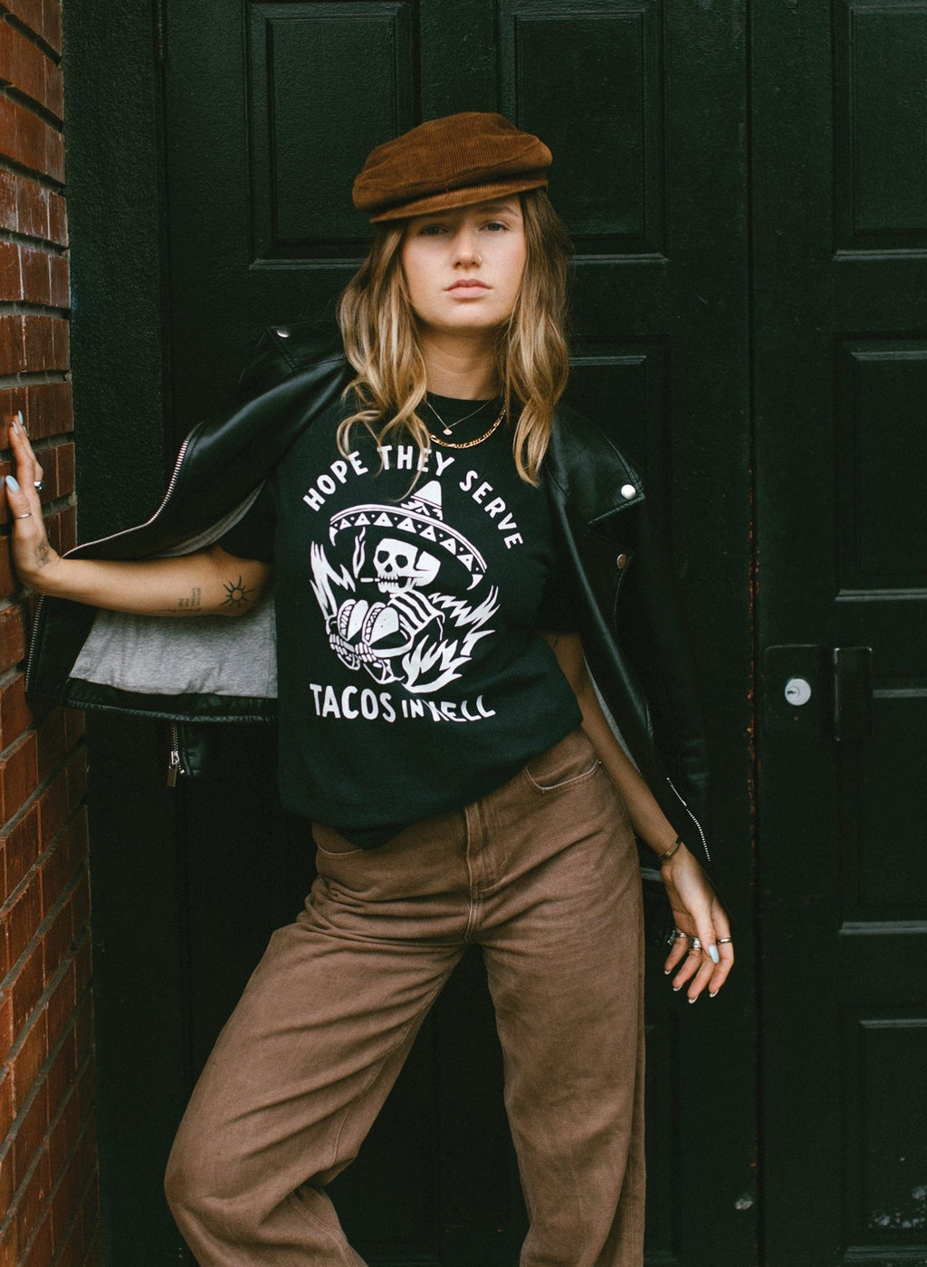 Hope They Serve Tacos in Hell Tee - Addy Avenue