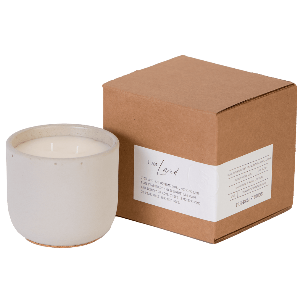 I AM Loved 22 oz Concrete Candle - Addy Avenue