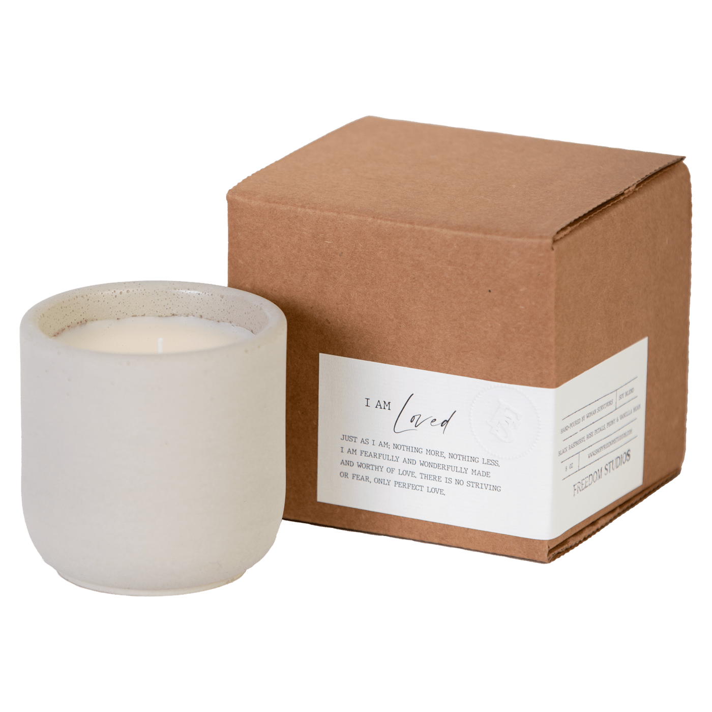 I AM Loved 8 oz Concrete Candle - Addy Avenue