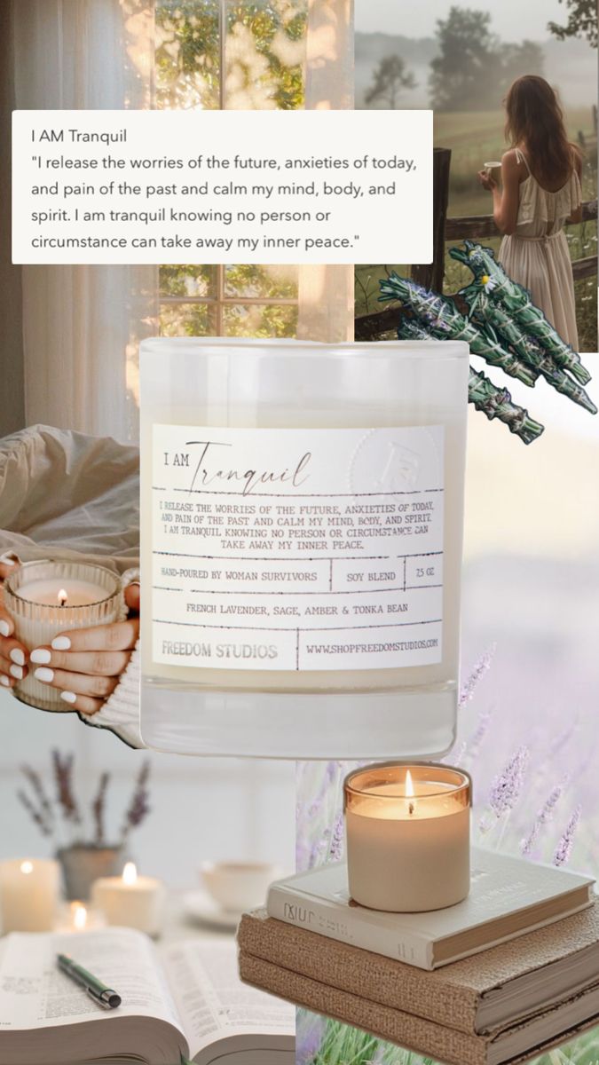 I AM Tranquil 7.5 oz Candle - Addy Avenue