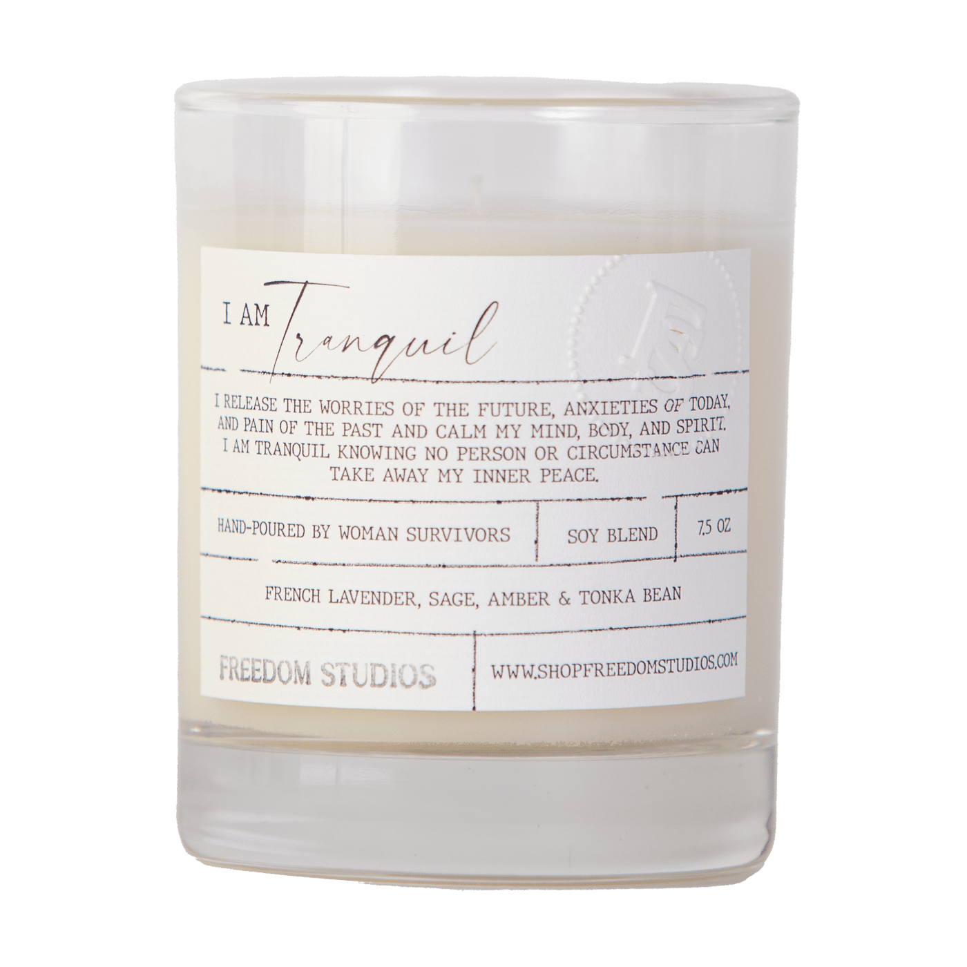 I AM Tranquil 7.5 oz Candle - Addy Avenue