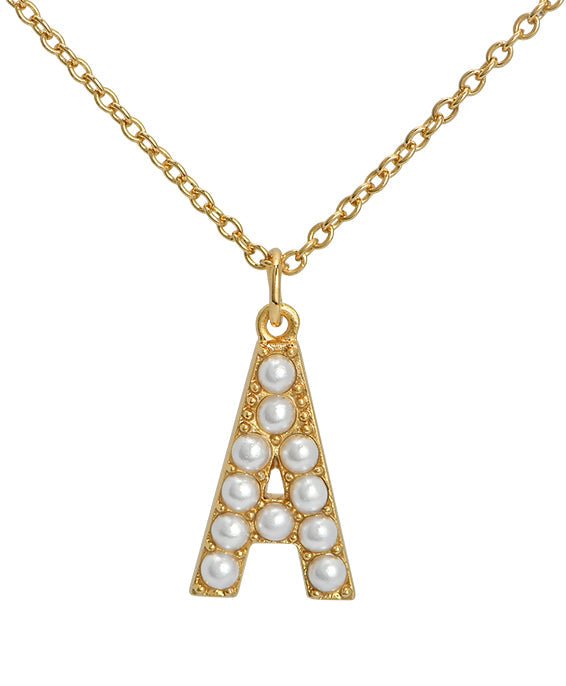 Initial Pearl Necklace - Addy Avenue