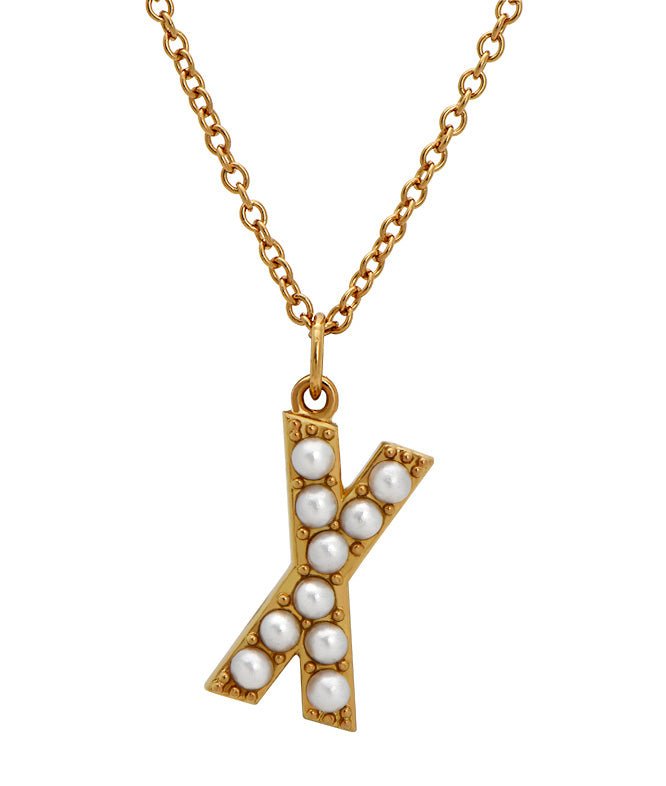 Initial Pearl Necklace - Addy Avenue