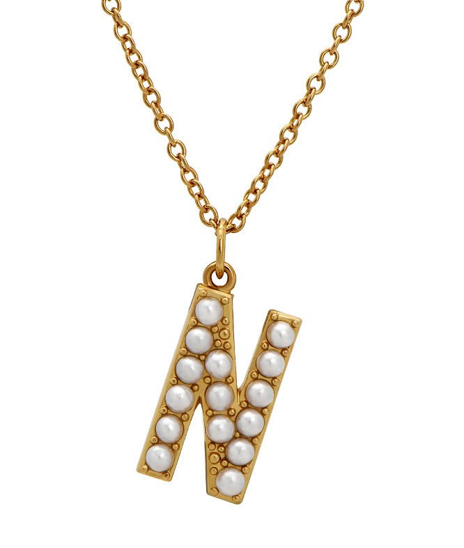 Initial Pearl Necklace - Addy Avenue