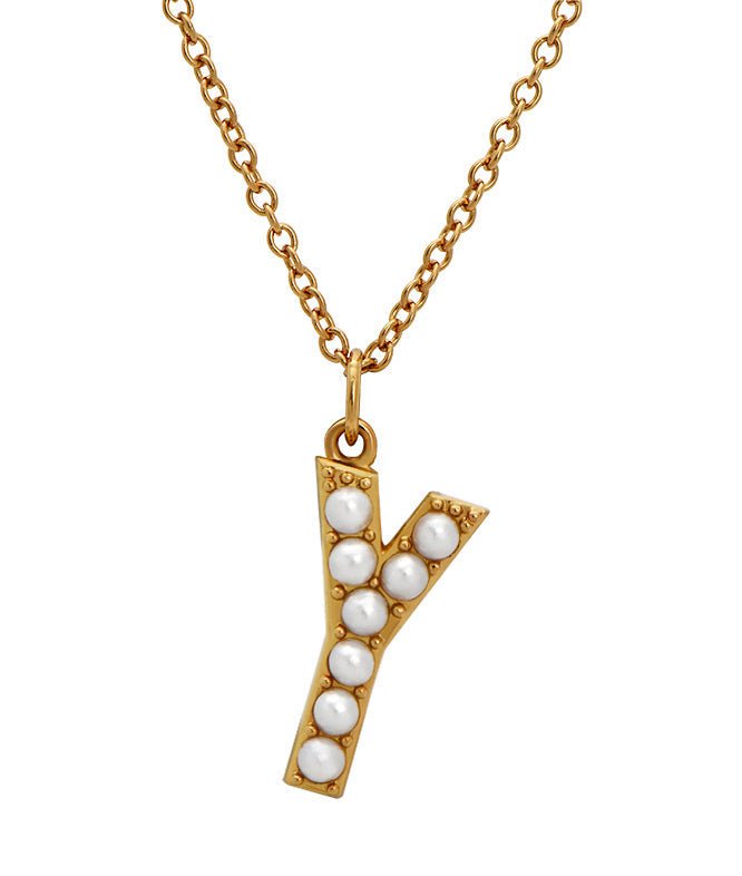 Initial Pearl Necklace - Addy Avenue