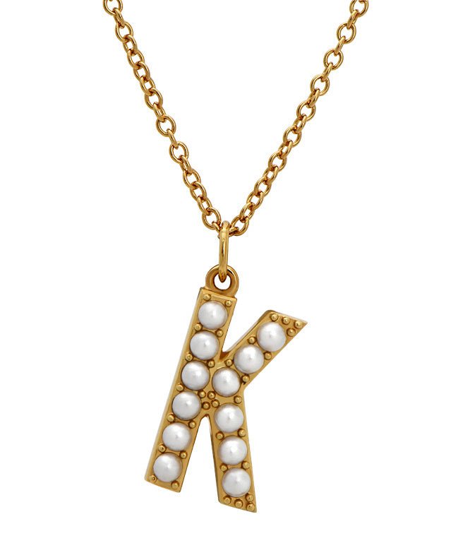 Initial Pearl Necklace - Addy Avenue