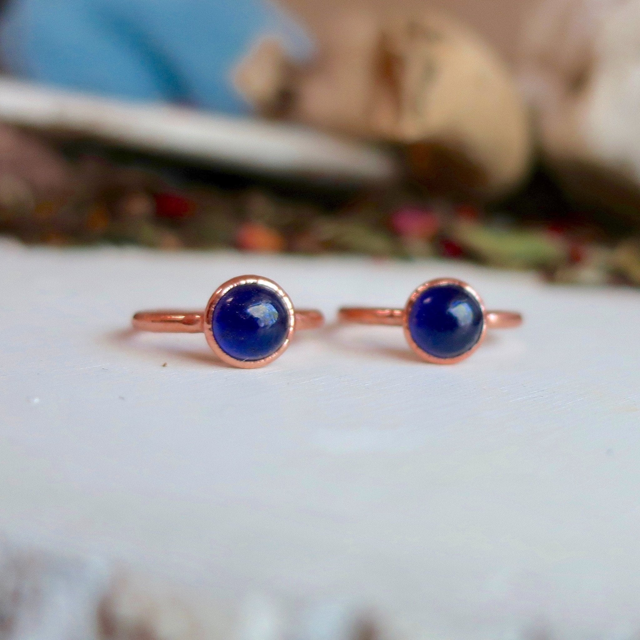 Iolite Ring - Boho Copper | Handmade by Blackbird & Sage - Addy Avenue