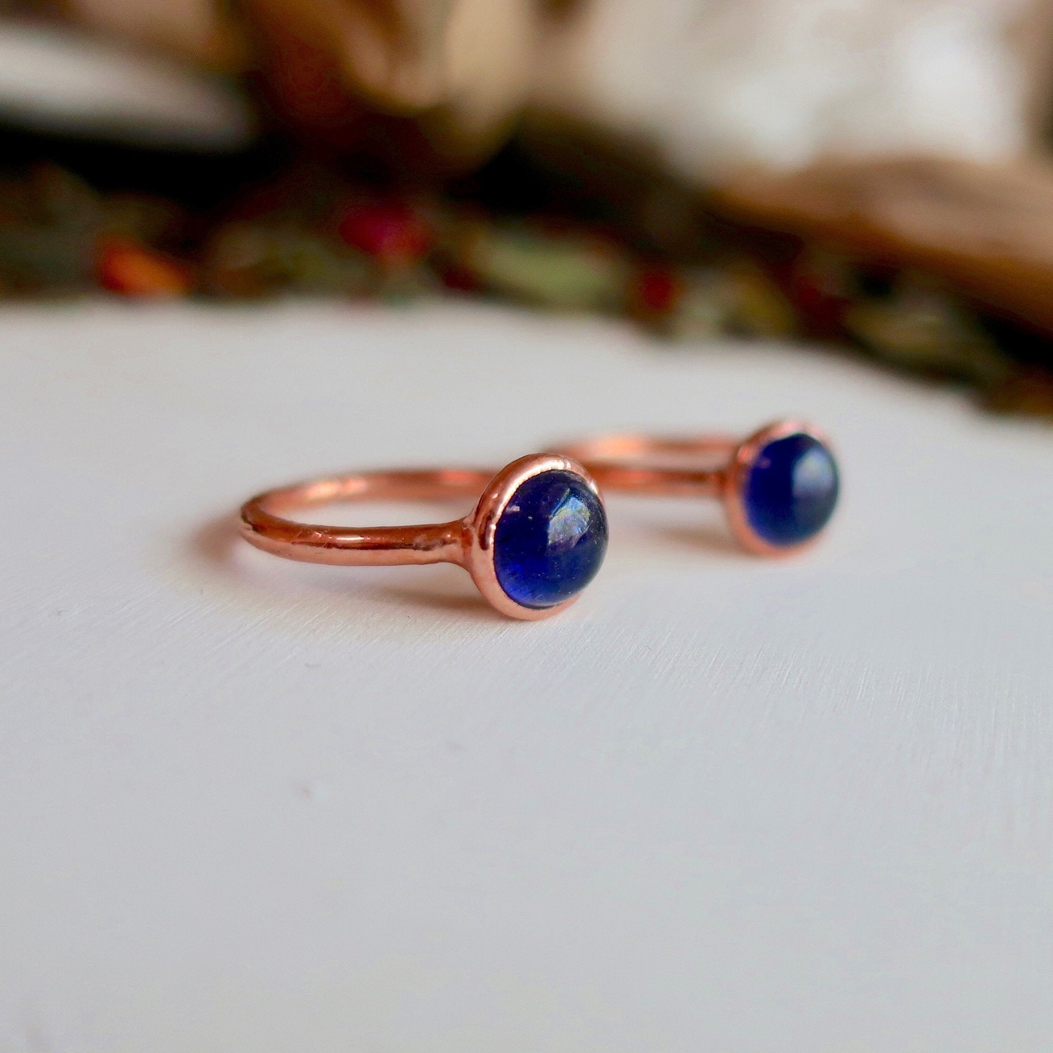 Iolite Ring - Boho Copper | Handmade by Blackbird & Sage - Addy Avenue