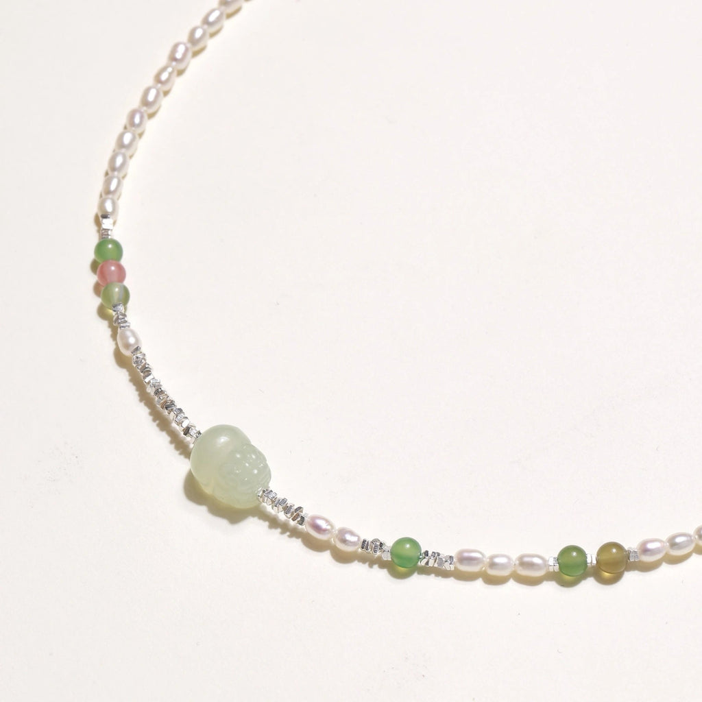 Jade Garden Pearl Necklace - Addy Avenue
