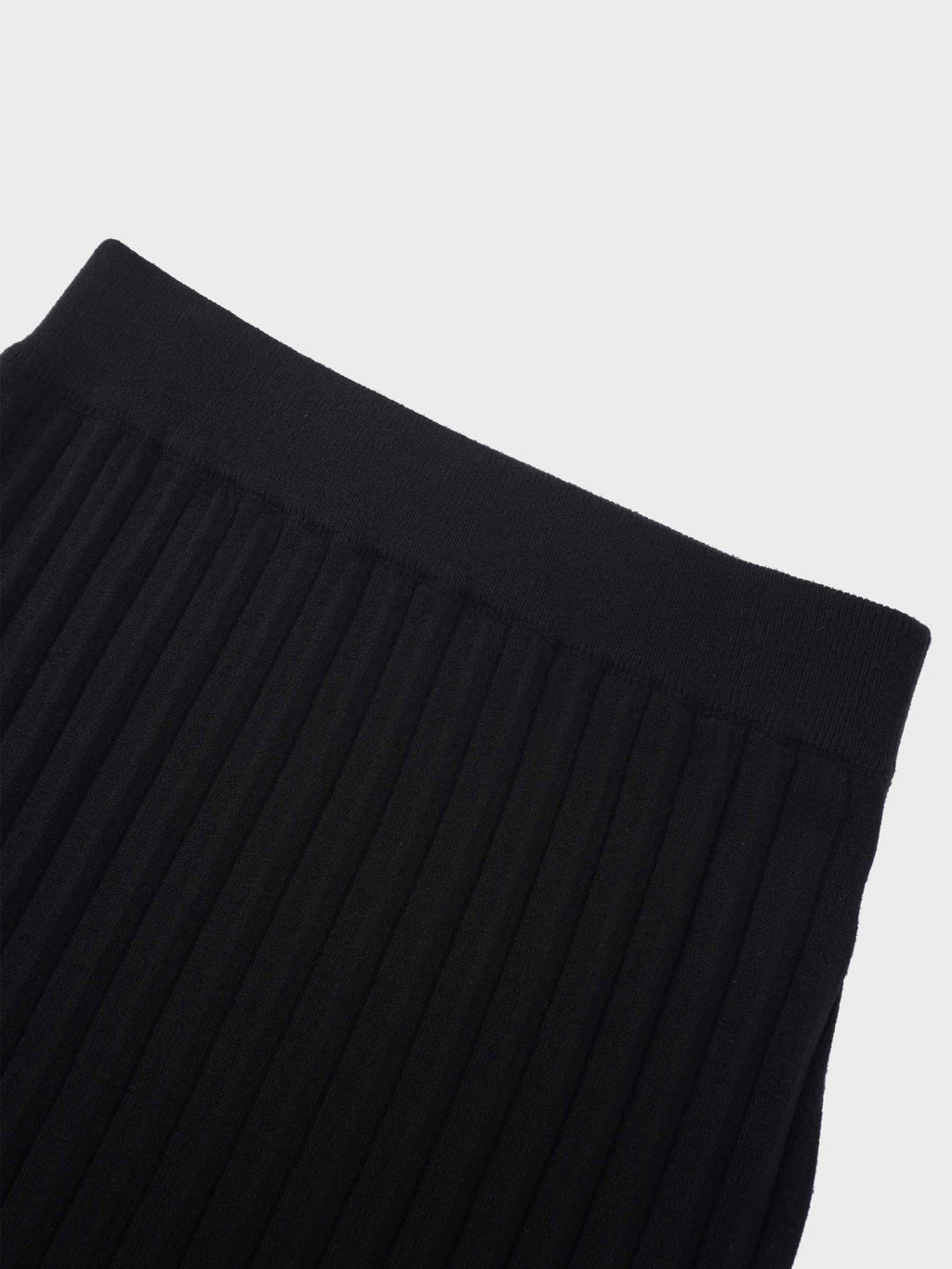 Knit Ribbed Maxi Skirt - Black - Addy Avenue
