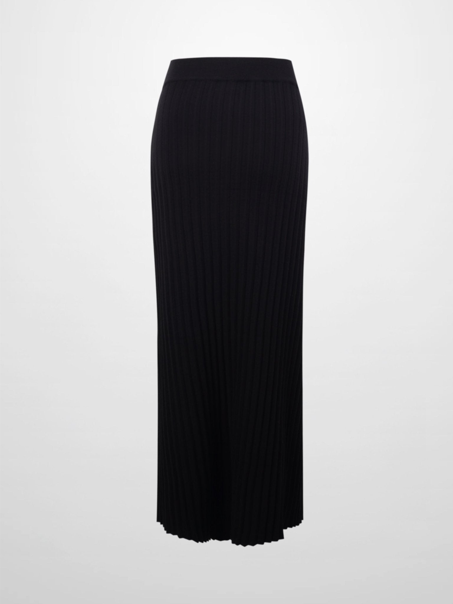 Knit Ribbed Maxi Skirt - Black - Addy Avenue