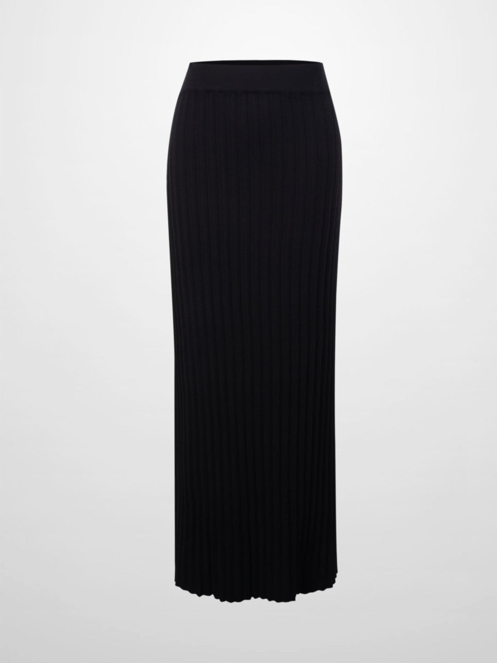 Knit Ribbed Maxi Skirt - Black - Addy Avenue