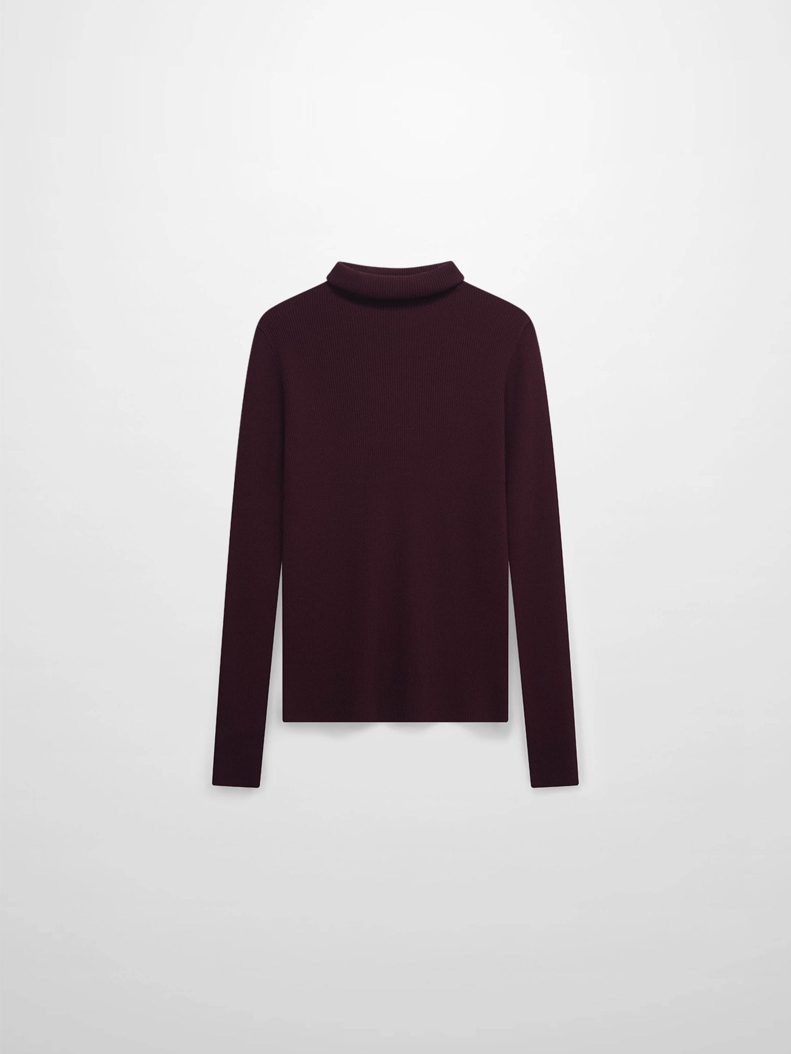 Knit Ribbed Turtleneck - Eggplant - Addy Avenue