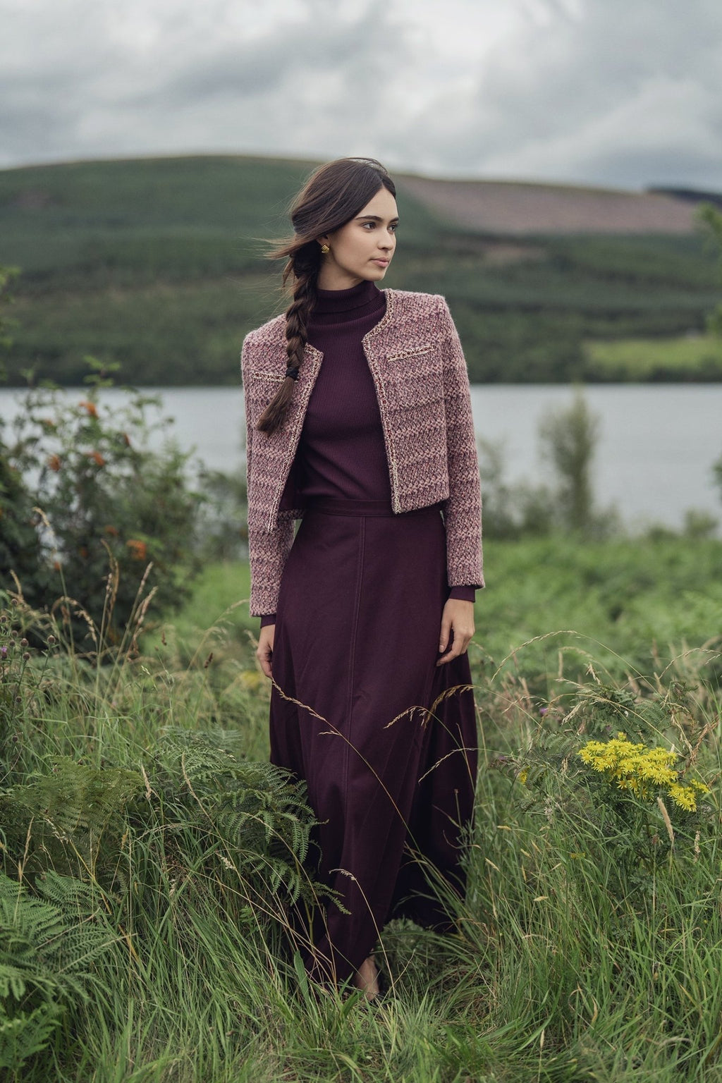 Knit Ribbed Turtleneck - Eggplant - Addy Avenue