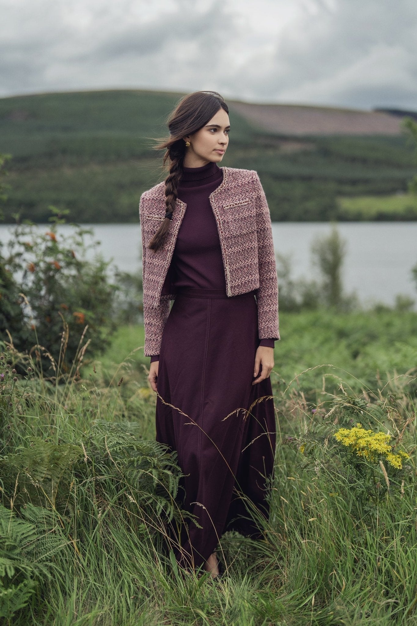 Knit Ribbed Turtleneck - Eggplant - Addy Avenue